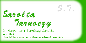 sarolta tarnoczy business card